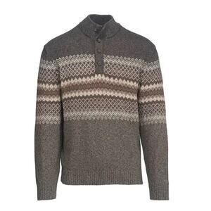 NWT Woolrich Men's XXL Deep Channel Henley Heavy Knit Sweater Cotton Grandpacore